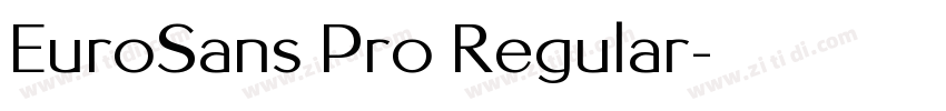 EuroSans Pro Regular字体转换